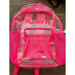Hurley Clear Daypack Backpack-Hyper Pink - NWT